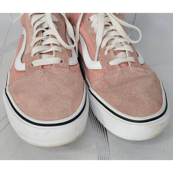 Vans‎ Old Skool Pink Suede Canvas Sneakers Women’s Size 9.5 Low Top Skate Shoes - Picture 8 of 12